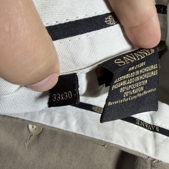 Vintage Savane Triple Pleat Pants Mens 33X30 Brown Cuffed - Picture 8 of 12